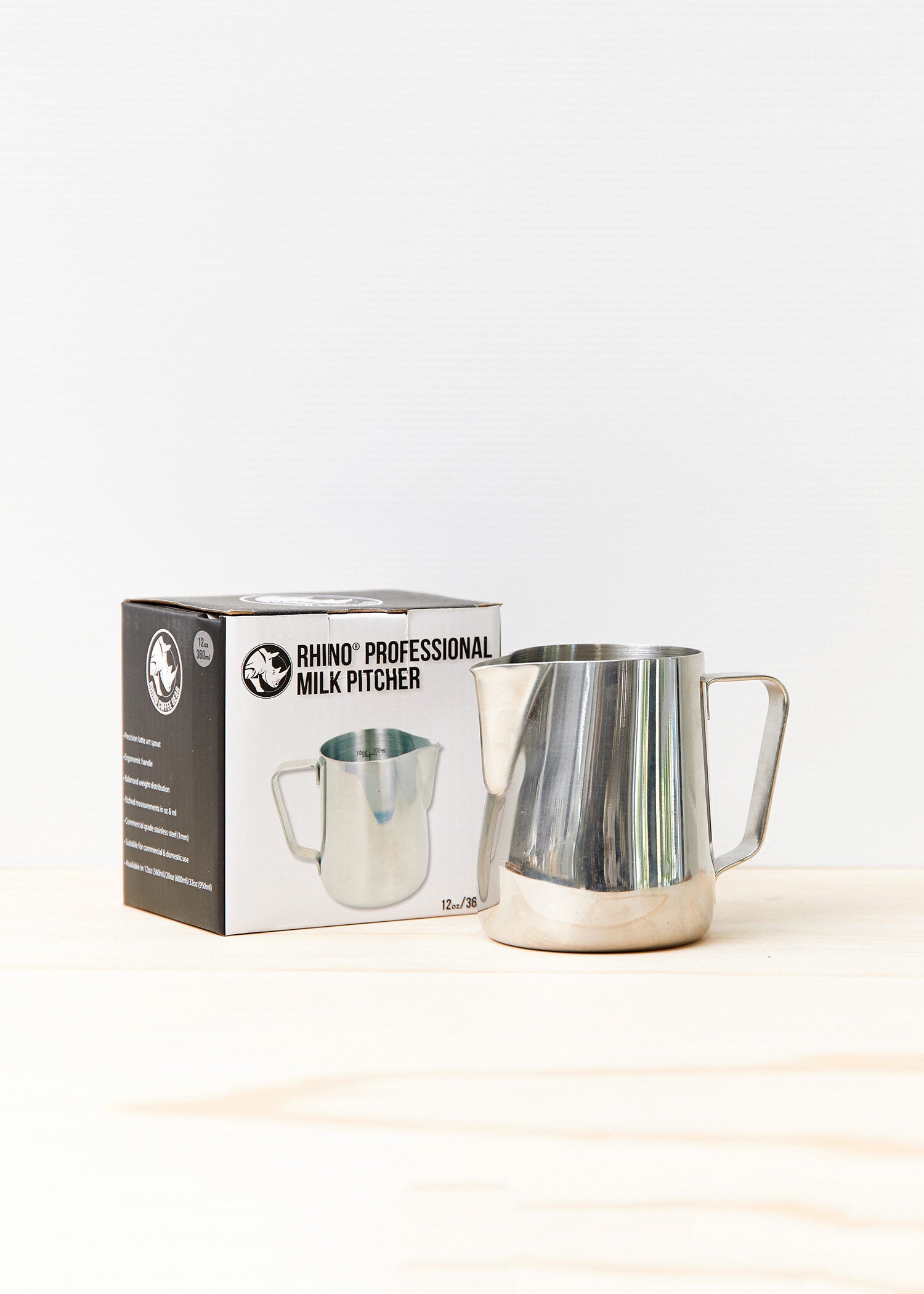 Rhino Coffee Gear Professional Milk Jug - 12oz/360ml